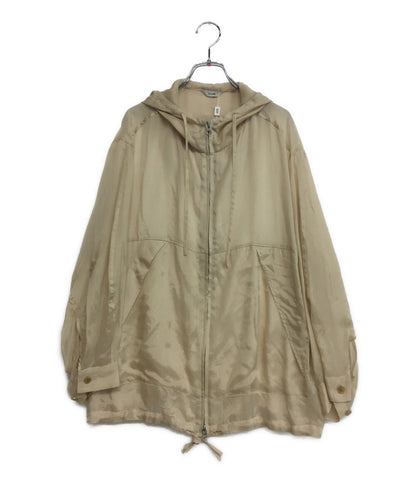 クラネ 美品 ジップパーカー SHEER AIRY ZIP HOODIE レディース SIZE 2 CLANE