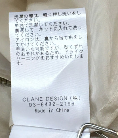 クラネ 美品 ジップパーカー SHEER AIRY ZIP HOODIE レディース SIZE 2 CLANE