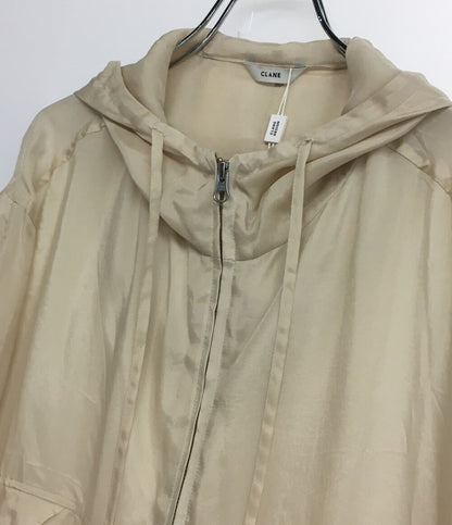 クラネ 美品 ジップパーカー SHEER AIRY ZIP HOODIE レディース SIZE 2 CLANE