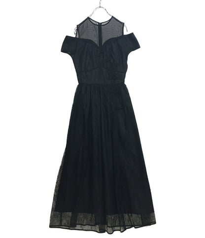 美品 アメリ ドレス ワンピース レース ブラック 02010531270 レディース SIZE S AMERI