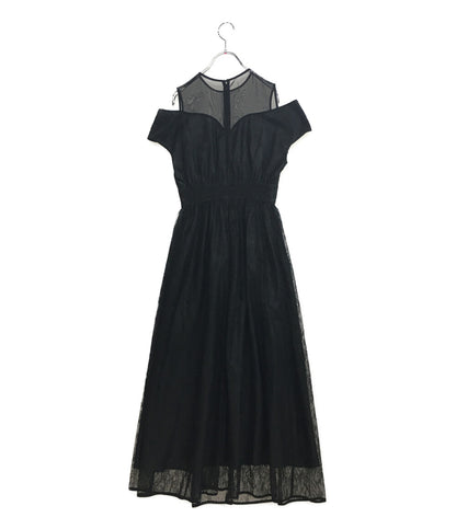 美品 アメリ ドレス ワンピース レース ブラック 02010531270 レディース SIZE S AMERI