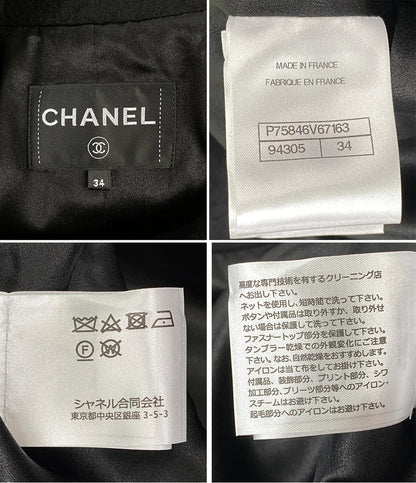 シャネル 美品 ロングコート ブラック ココボタン     P75846 V67163 レディース SIZE 34  CHANEL