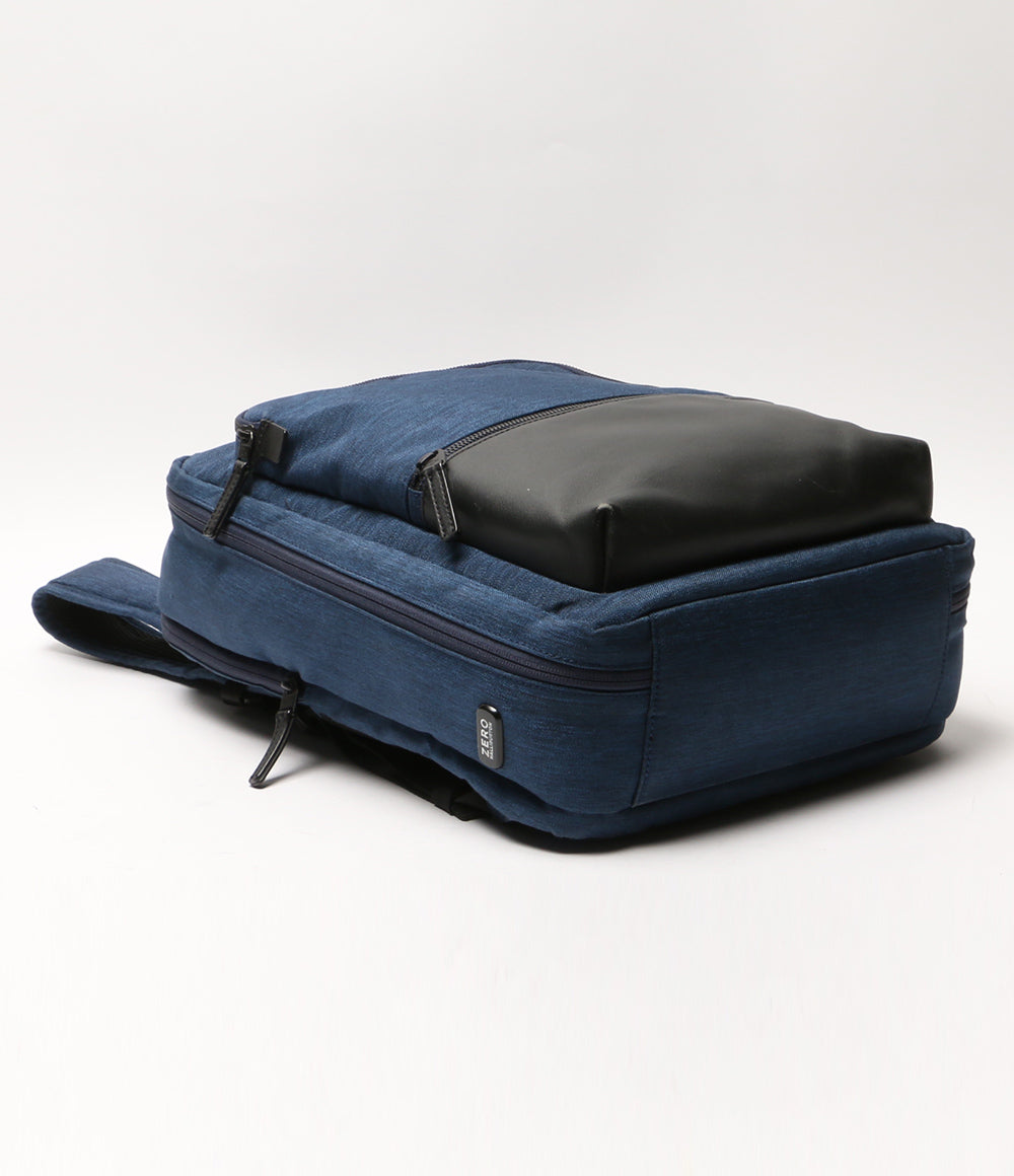 ゼロハリバートン リュック ネイビ-×ブラック メンズ ZERO HALLIBURTON