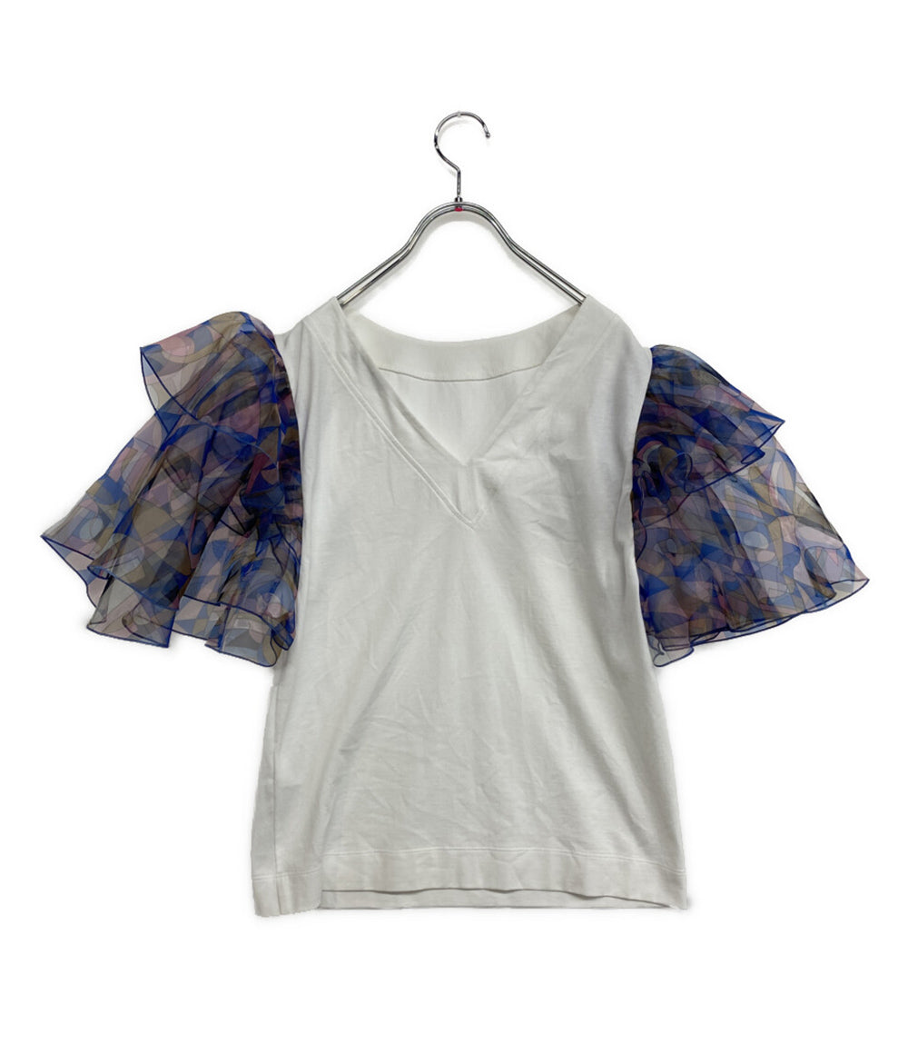 エミリオ・プッチ 半袖Ｔシャツ カットソー 袖切替 0RJP35 レディース SIZE S EMILIO PUCCI