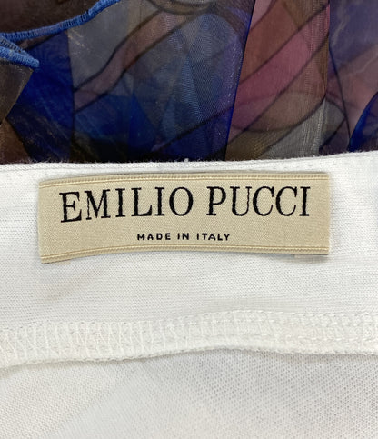 エミリオ・プッチ 半袖Ｔシャツ カットソー 袖切替 0RJP35 レディース SIZE S EMILIO PUCCI