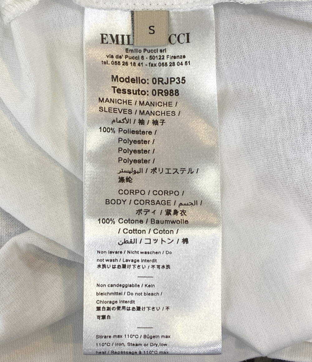 エミリオ・プッチ 半袖Ｔシャツ カットソー 袖切替 0RJP35 レディース SIZE S EMILIO PUCCI