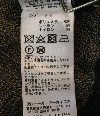 TOGA PULLA 長袖カットソー チェック クルーネック TP11-XN201 レディース SIZE 36 トーガプルラ