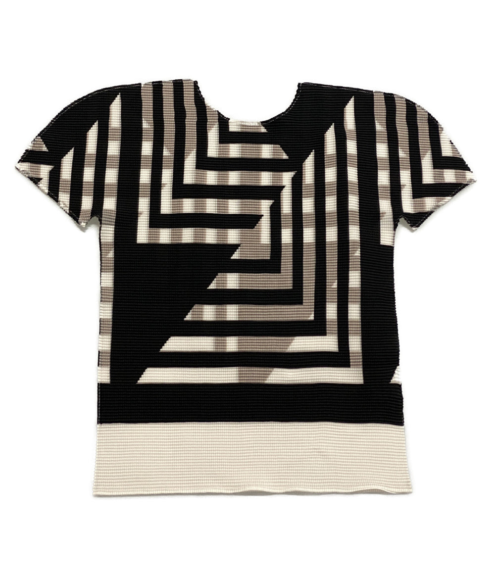 ミー イッセイミヤケ  半袖Ｔシャツ 総柄 プリーツ     MI01FK876 レディース SIZE -  me ISSEY MIYAKE