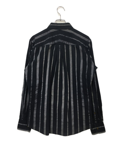 ヴィヴィアンウエストウッド 長袖シャツ ストライプ ネイビー メンズ SIZE 48 VIVIENNE WESTWOOD
