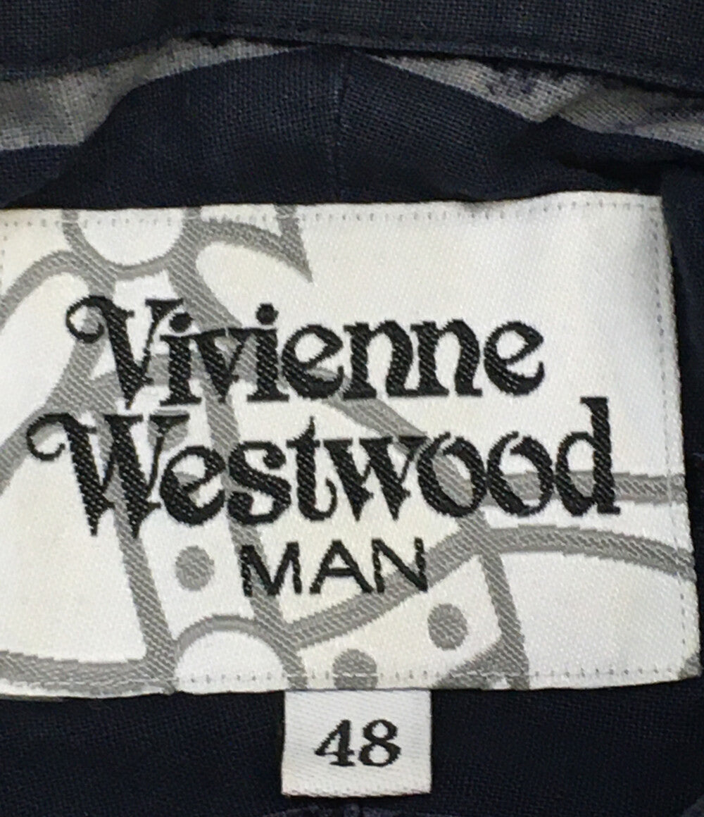 ヴィヴィアンウエストウッド 長袖シャツ ストライプ ネイビー メンズ SIZE 48 VIVIENNE WESTWOOD