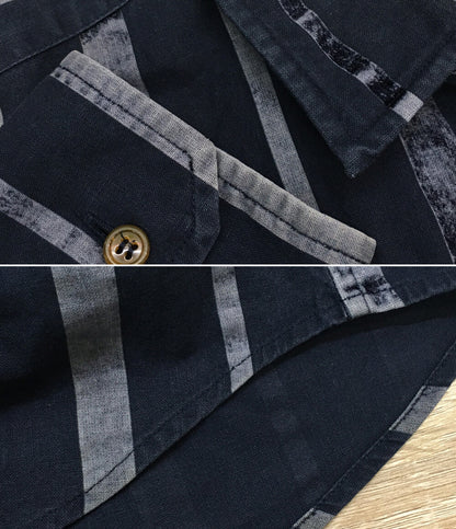 ヴィヴィアンウエストウッド 長袖シャツ ストライプ ネイビー メンズ SIZE 48 VIVIENNE WESTWOOD