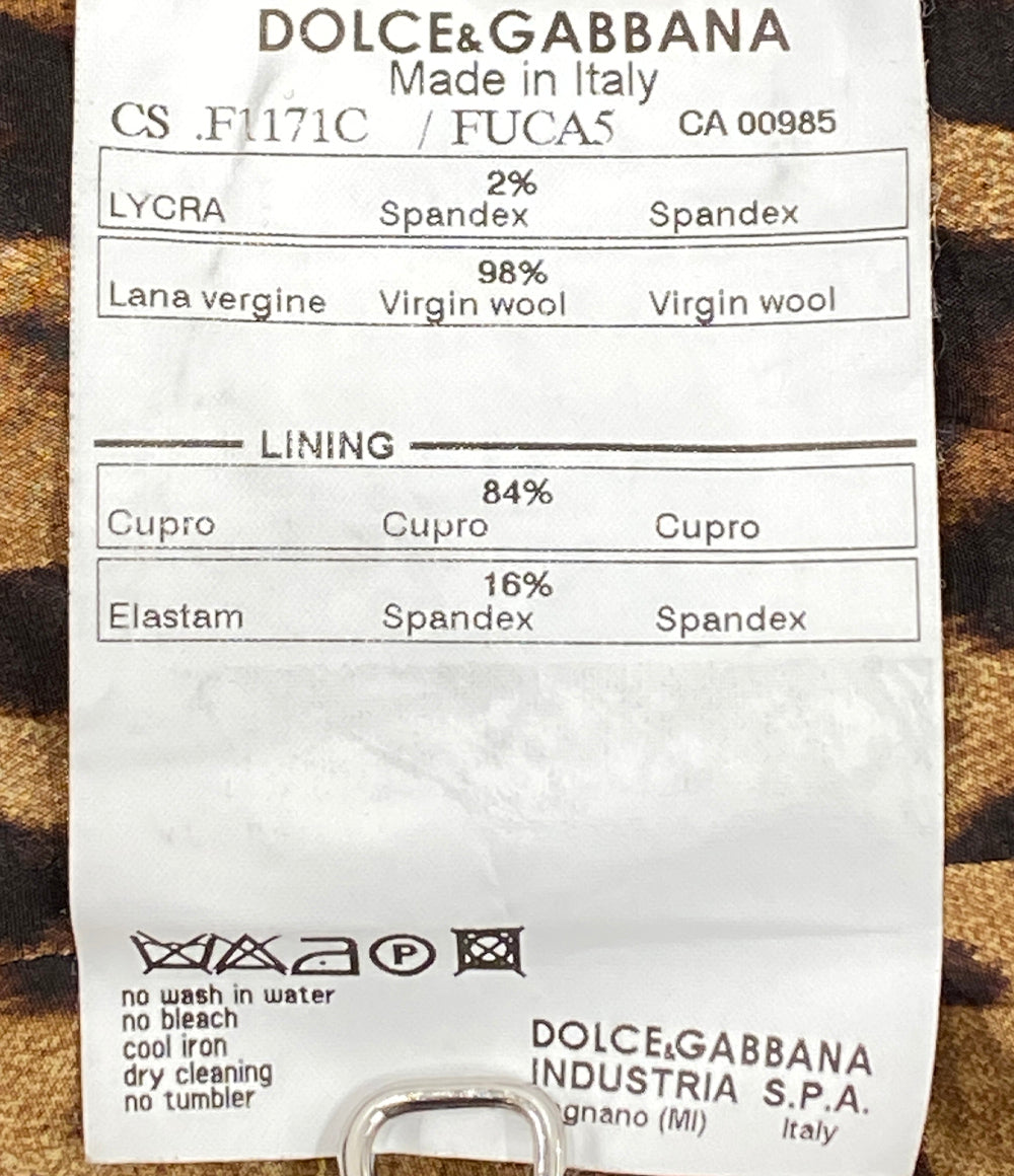 ドルチェアンドガッバーナ セットアップ レオパード レディース SIZE 38 DOLCE & GABBANA