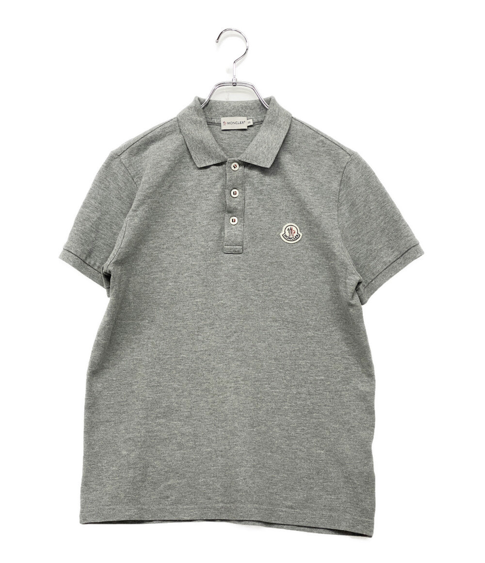 モンクレール ポロシャツ グレー ワンポイント メンズ SIZE S MONCLER
