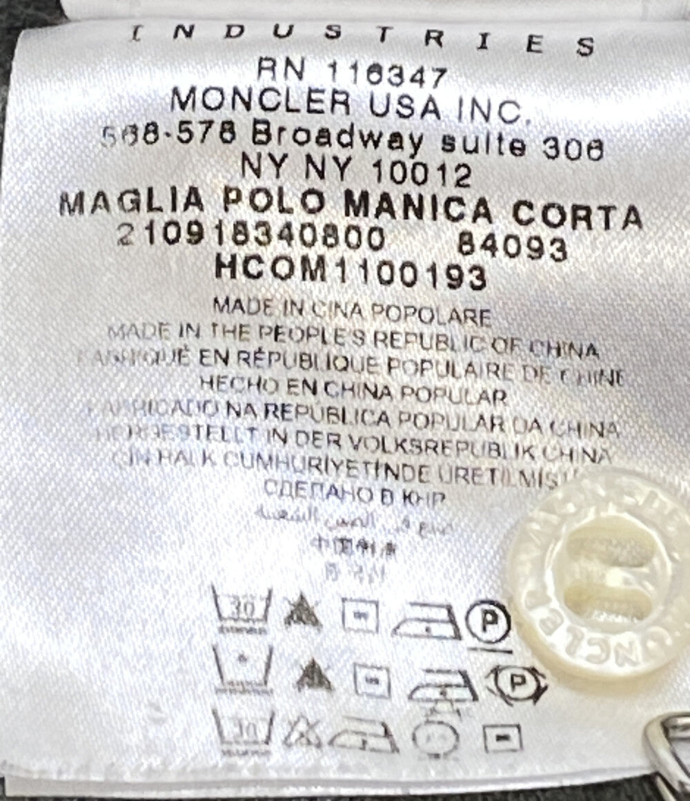 モンクレール ポロシャツ グレー ワンポイント メンズ SIZE Ｓ MONCLER
