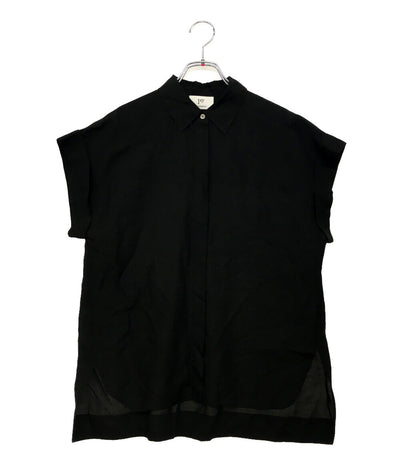 1er Arrondissement プルミエ アロンディスモン ブラウス リネンシャツ ブラック レディース SIZE 36