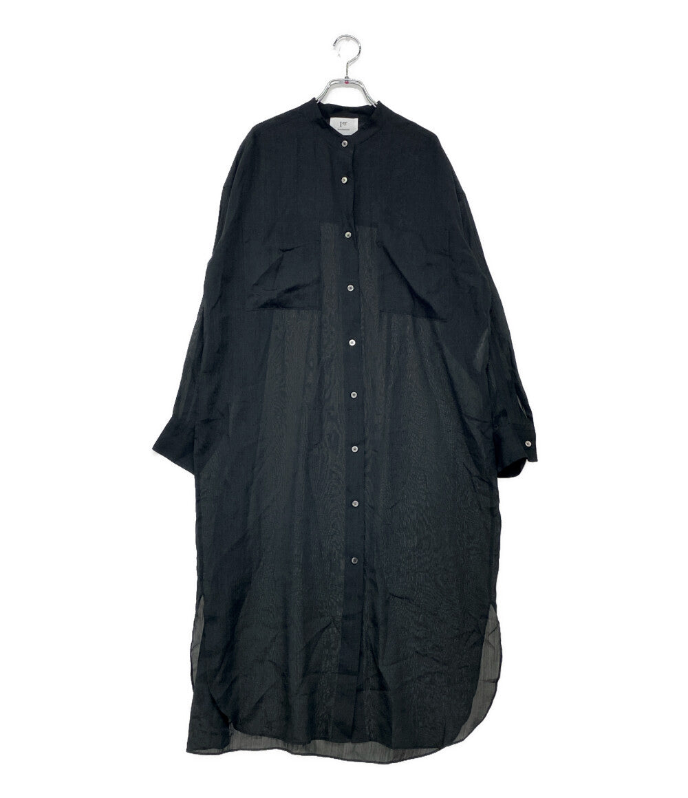 プルミエ アロンディスモン 長袖ワンピース リネン混シャツ レディース SIZE 38 1er Arrondissement