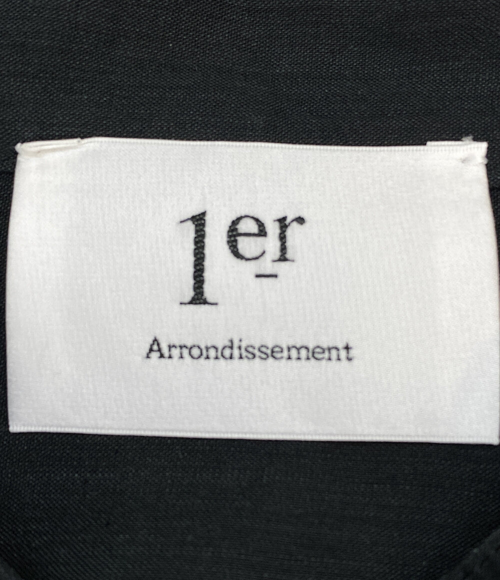 プルミエ アロンディスモン 長袖ワンピース リネン混シャツ レディース SIZE 38 1er Arrondissement