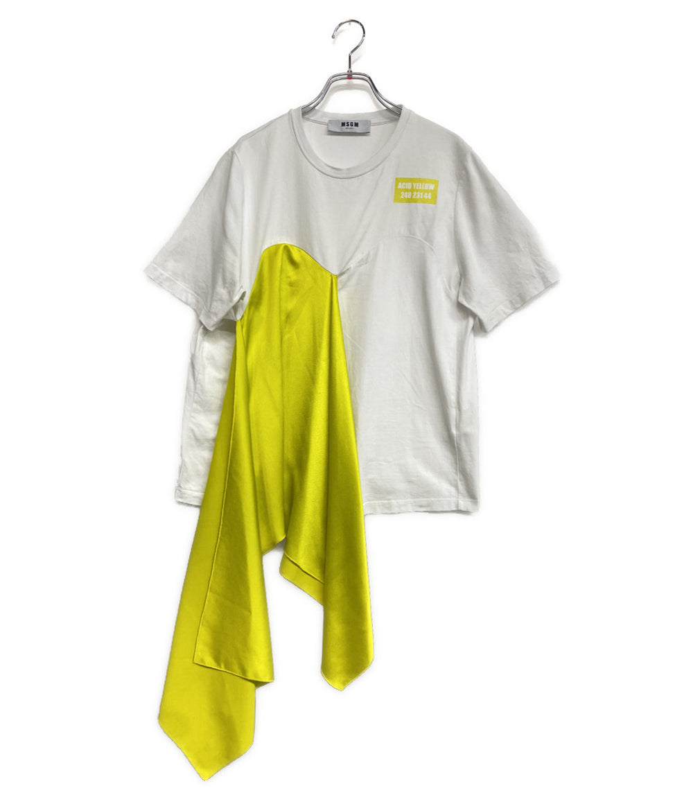 MSGM 半袖Ｔシャツ MILANO WHITE ACID YELLOW T-SHIRT メンズ SIZE S エムエスジーエム