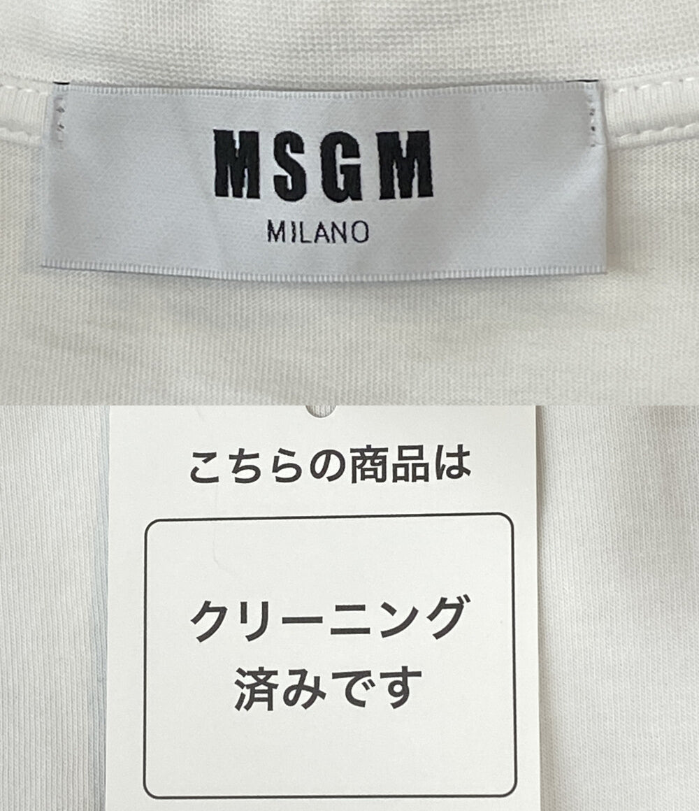 MSGM 半袖Ｔシャツ MILANO WHITE ACID YELLOW T-SHIRT メンズ SIZE S エムエスジーエム