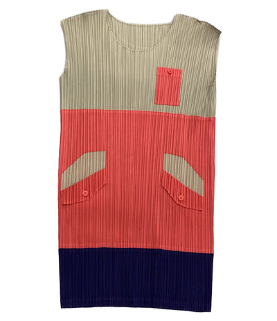 PLEATS PLEASE ISSEY MIYAKE バイカラー チュニック PP41-JT555 レディース SIZE 3 プリーツプリーズ