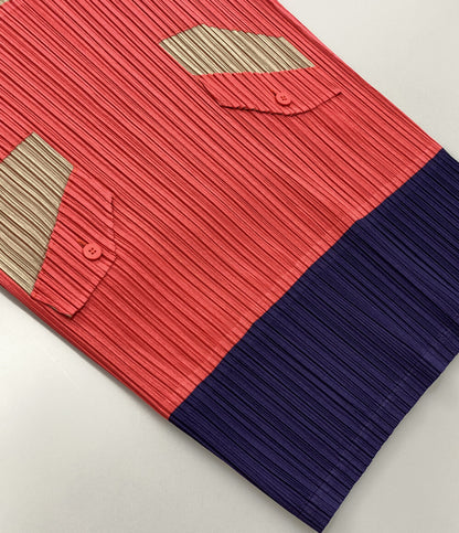 PLEATS PLEASE ISSEY MIYAKE バイカラー チュニック PP41-JT555 レディース SIZE 3 プリーツプリーズ