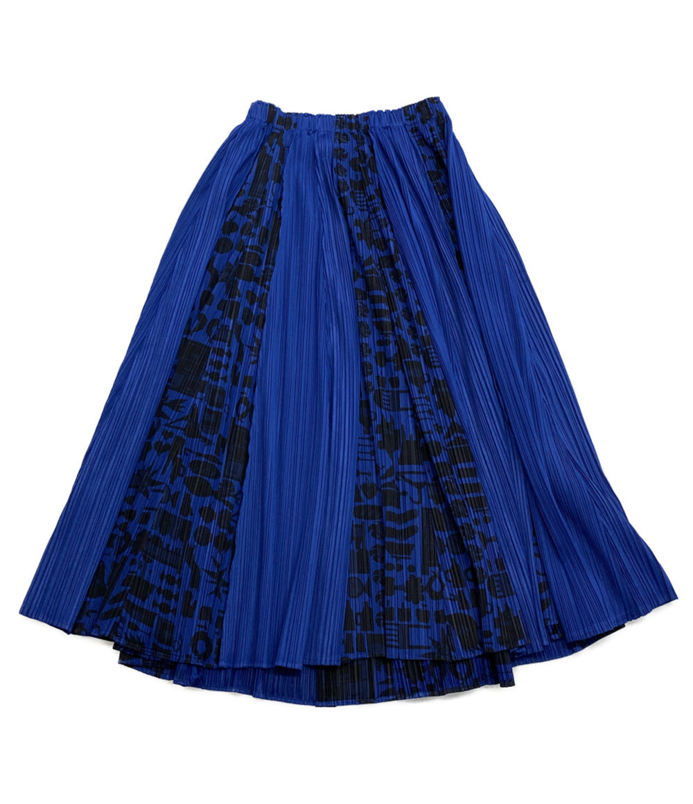 プリーツプリーズ  スカート  キッチン ブルー     PP63-JG786 レディース SIZE 3  PLEATS PLEASE
