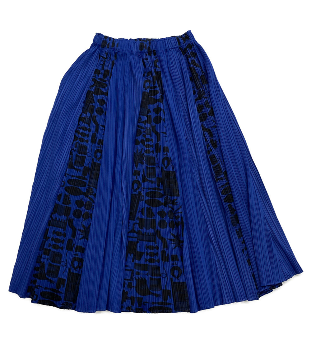 プリーツプリーズ  スカート  キッチン ブルー     PP63-JG786 レディース SIZE 3  PLEATS PLEASE