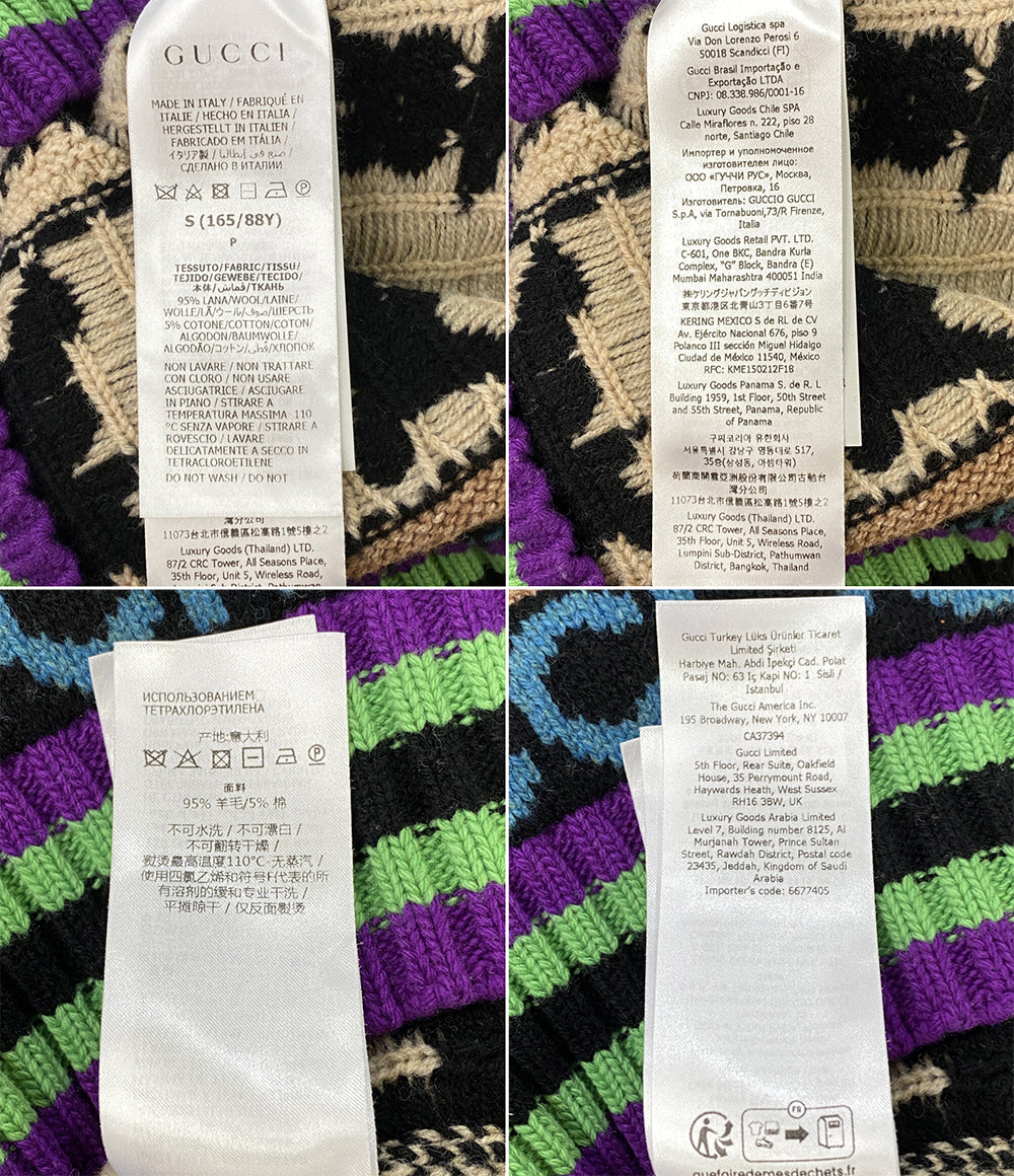 グッチ 長袖ニット ウサギ 総柄 724786 メンズ SIZE S GUCCI