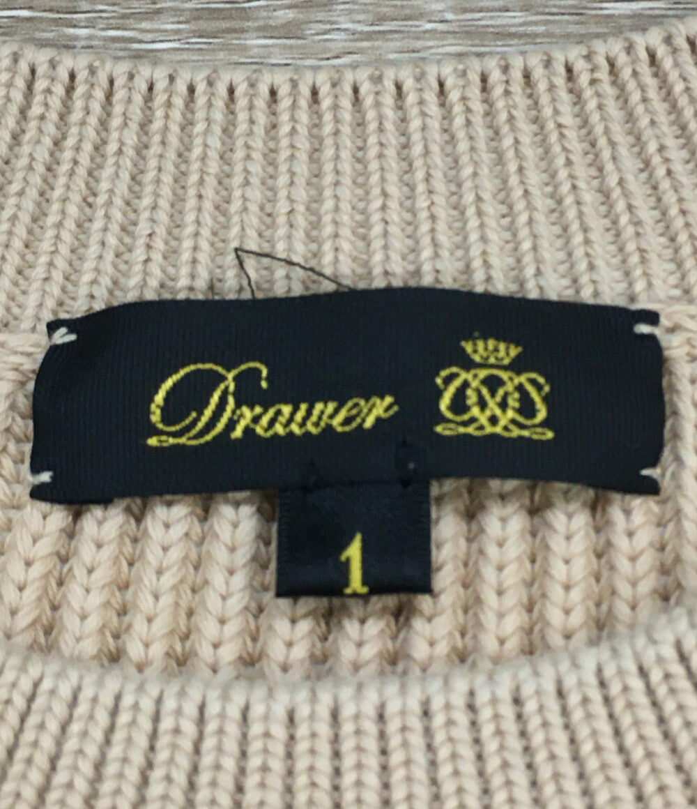 ドゥロワー ノースリーブニットベスト ベージュ 6518-105-0477