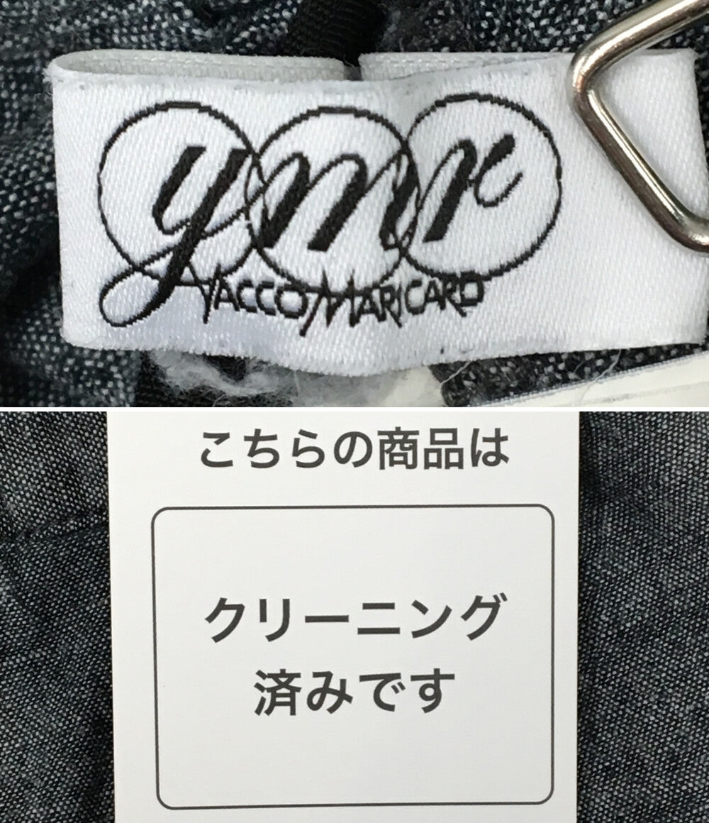 yaccomaricard ヤッコマリカルド パンツ リネンコットン フロントボタン グレー 3032025-18 レディース SIZE 1