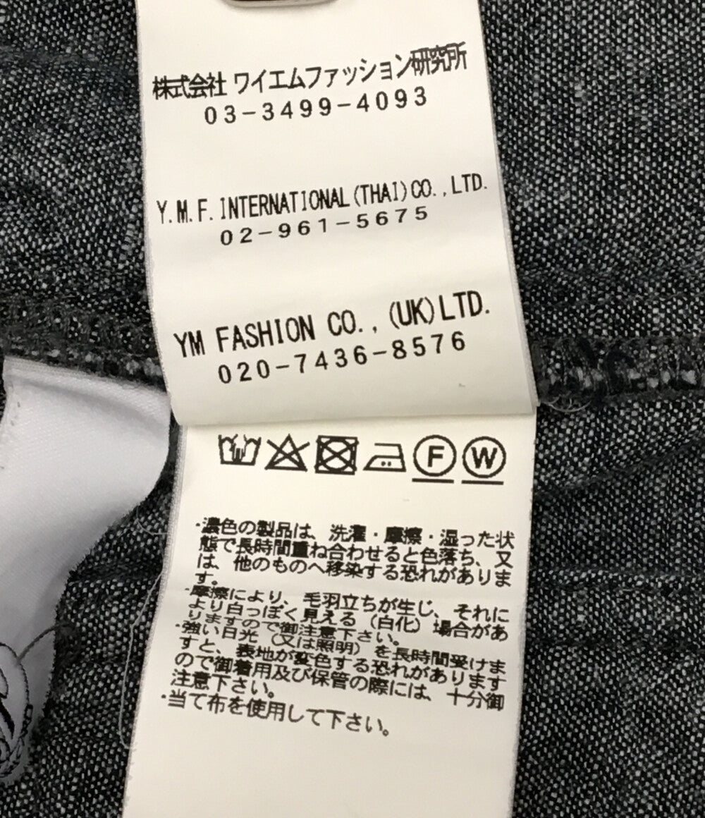yaccomaricard ヤッコマリカルド パンツ リネンコットン フロントボタン グレー 3032025-18 レディース SIZE 1