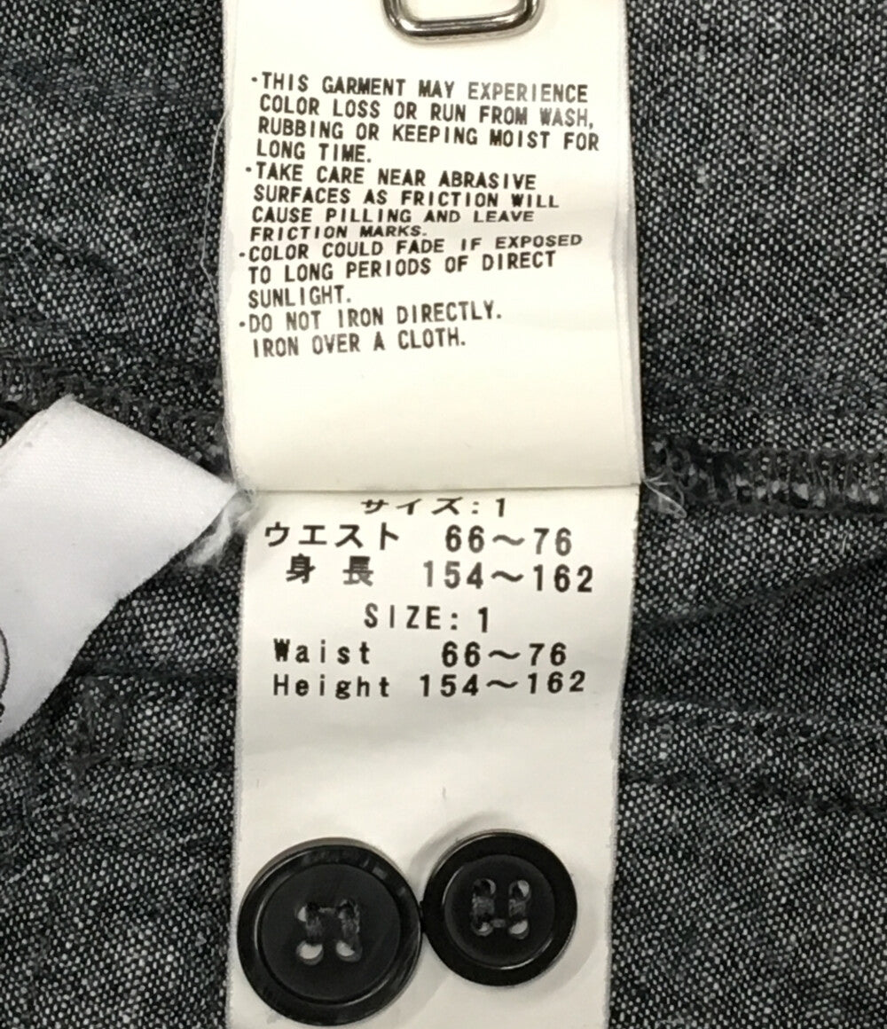 yaccomaricard ヤッコマリカルド パンツ リネンコットン フロントボタン グレー 3032025-18 レディース SIZE 1