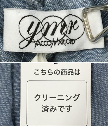 yaccomaricard ヤッコマリカルド パンツ リネンコットン フロントボタン ライトブルー 3032025-18 レディース SIZE 1