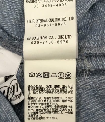 yaccomaricard ヤッコマリカルド パンツ リネンコットン フロントボタン ライトブルー 3032025-18 レディース SIZE 1
