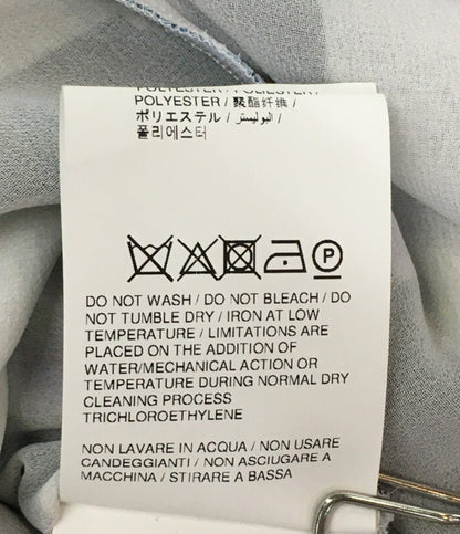 美品 OFF-WHITE キャミワンピース フラワープリントタイルチェック レディース SIZE 38 オフホワイト