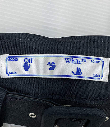 オフホワイト スカート 2トーン ロゴプリントプリーツ OWCC115R21FAB001 レディース SIZE 38 OFF-WHITE