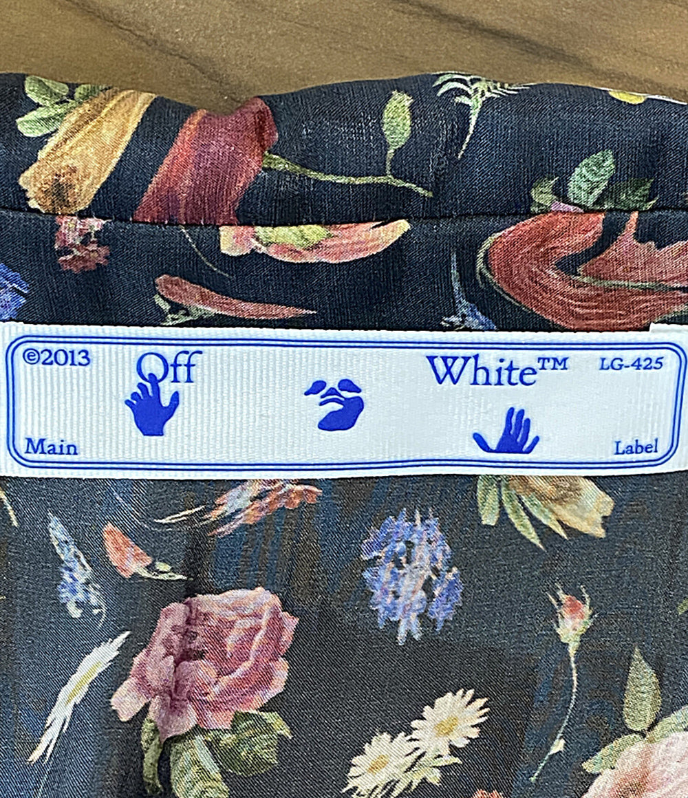 美品 OFF-WHITE 長袖ワンピース フラワー OWGA089R21FAB002 レディース SIZE 36 オフホワイト
