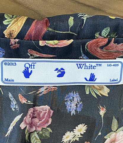 美品 OFF-WHITE 長袖ワンピース フラワー OWGA089R21FAB002 レディース SIZE 36 オフホワイト