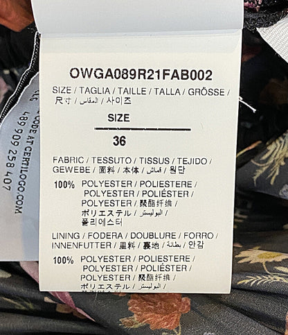 美品 OFF-WHITE 長袖ワンピース フラワー OWGA089R21FAB002 レディース SIZE 36 オフホワイト