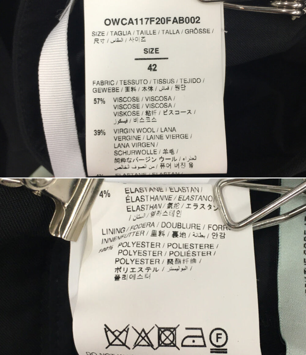 オフホワイト パンツ OWCF20-098 プリーツドッキングパンツ レディース SIZE 42 OFF-WHITE