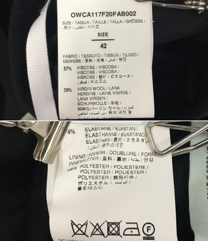 オフホワイト パンツ OWCF20-098 プリーツドッキングパンツ レディース SIZE 42 OFF-WHITE
