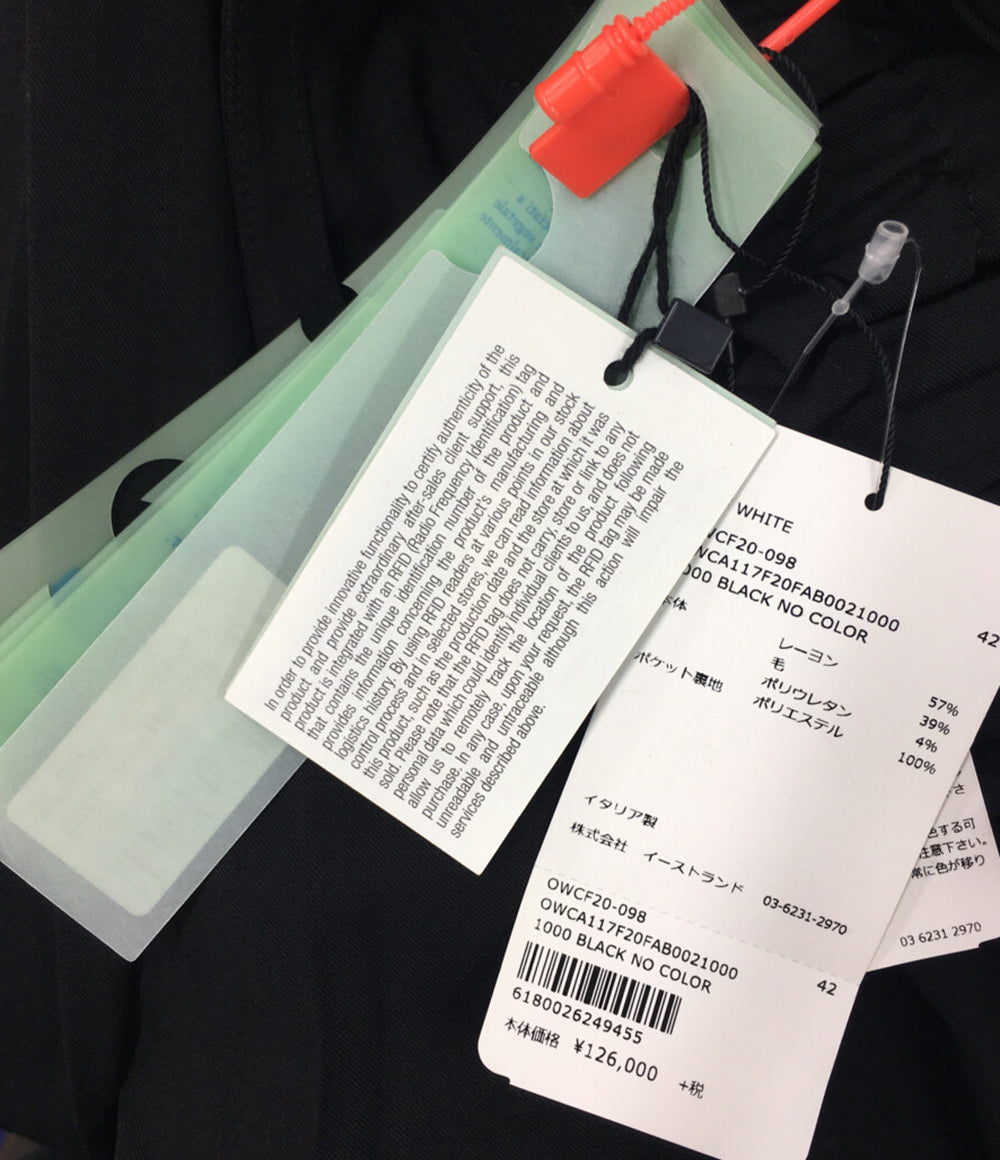 オフホワイト パンツ OWCF20-098 プリーツドッキングパンツ レディース SIZE 42 OFF-WHITE