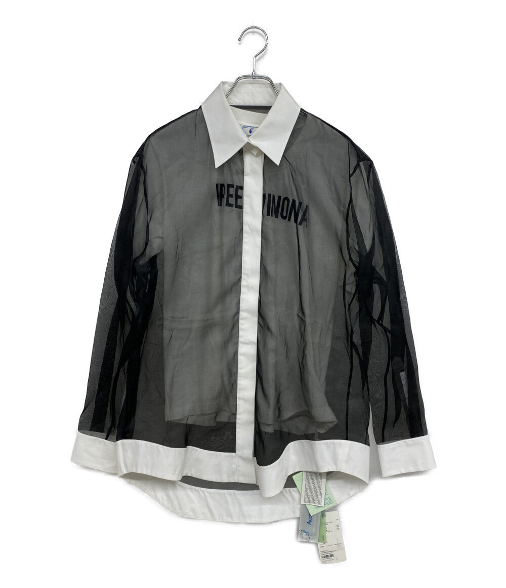 オフホワイト ブラウス レイヤードプリントシャツ OWGA080E20FAB001 レディース SIZE 40 OFF-WHITE