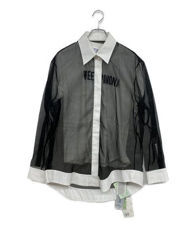 オフホワイト ブラウス レイヤードプリントシャツ OWGA080E20FAB001 レディース SIZE 40 OFF-WHITE