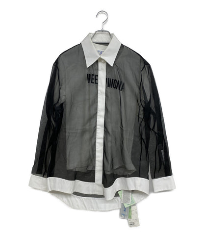 オフホワイト ブラウス レイヤードプリントシャツ OWGA080E20FAB001 レディース SIZE 40 OFF-WHITE