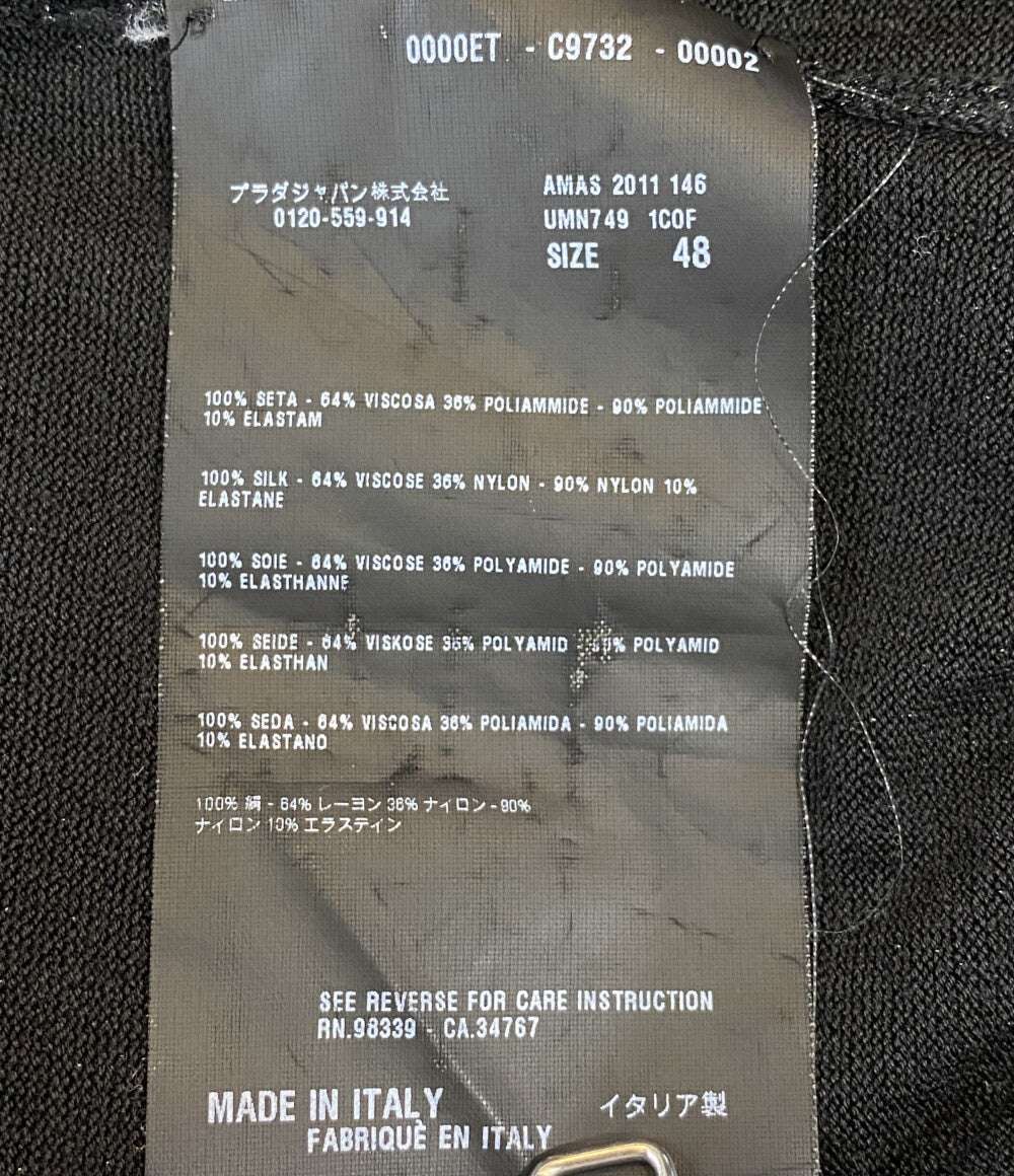 プラダ ニットポロシャツ ラメ メンズ SIZE 48 PRADA