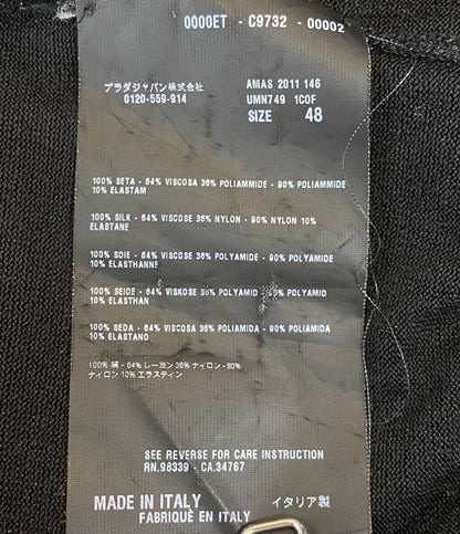 プラダ ニットポロシャツ ラメ メンズ SIZE 48 PRADA