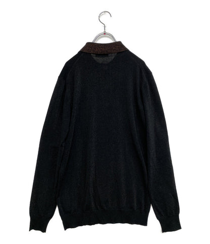 プラダ ニットポロシャツ ラメ メンズ SIZE 48 PRADA