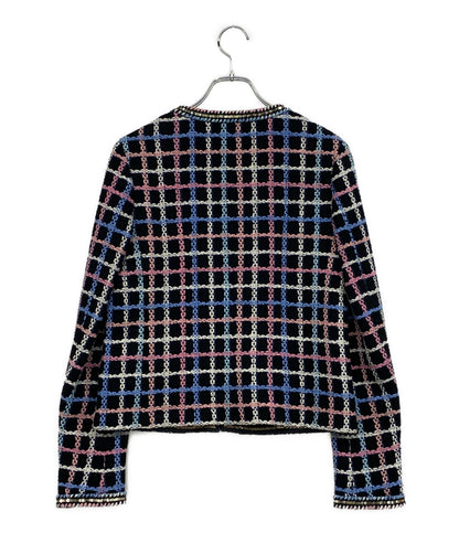 CHANEL ノーカラージャケット スパンコール ツイード P72500 V64261 レディース SIZE 34 シャネル