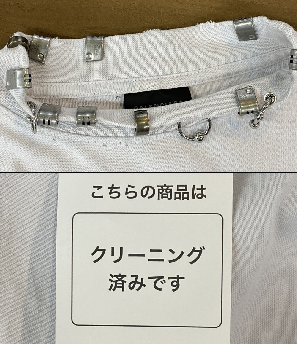 バレンシアガ 半袖Ｔシャツ Pierced T-Shirt 2023AW メンズ SIZE L BALENCIAGA